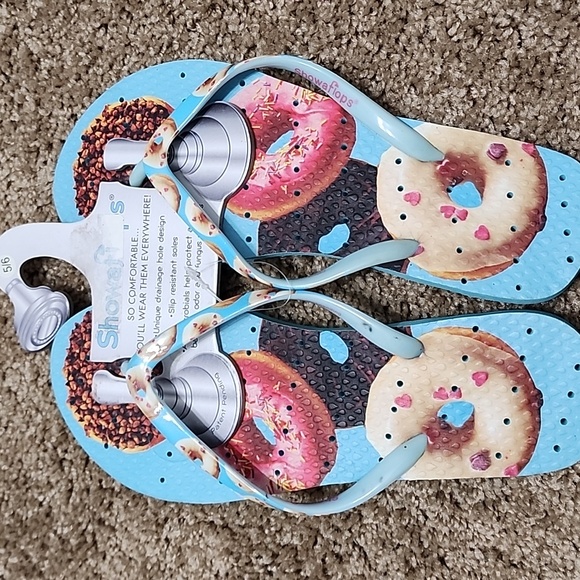 WOMEN'S 5/6 Flipflops Showaflops Donut Style Beach/Summer 🍩 - Picture 8 of 8